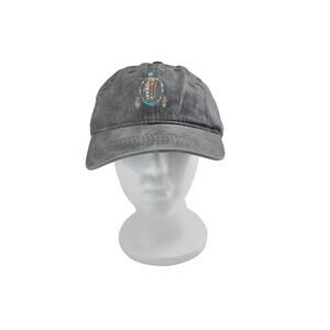 Black Gray Acid Wash Rainbow Colorful Sea Turtle Baseball Cap Hat Adjustable NEW